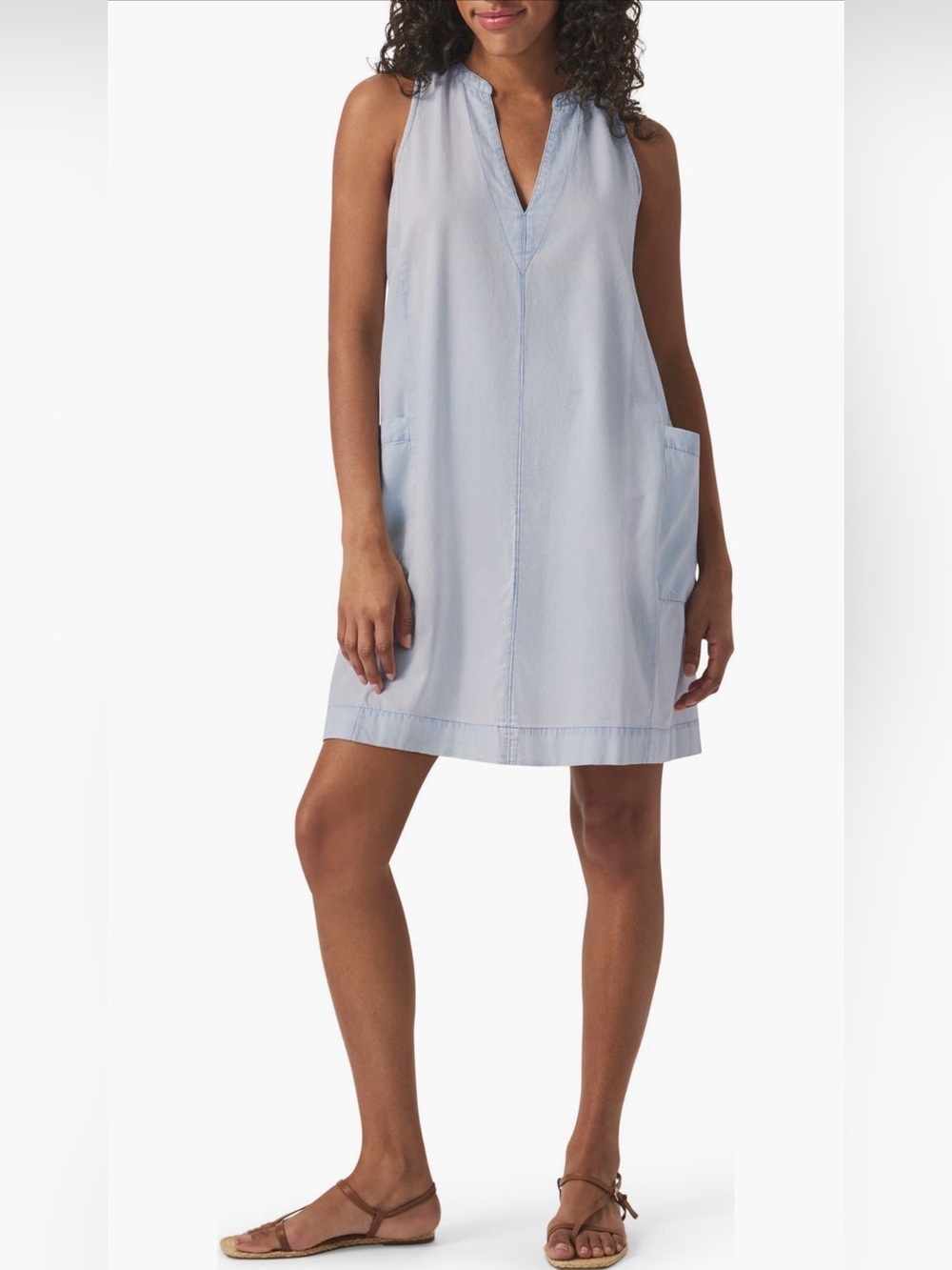 Splendid Charity Sleeveless Shift Dress Indigo Blue